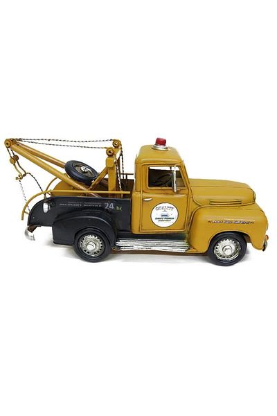 ECOME Metal Car Tow Truck Figurine Decorative Gift