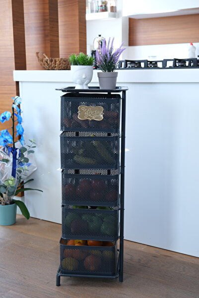 Yıldıray Metal سلة خضار مربعة معدنية قابلة للطي 5 طبقات