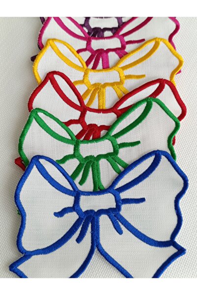 GALATATEKS servetel de prezentare pentru cocktail cu fundita colorata 6buc