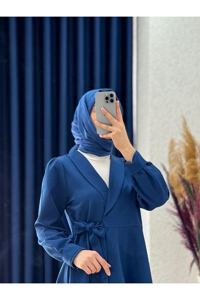 MİHRA STORE Bellinzona Belt Detailed Jacket Suit-As00466 Indigo