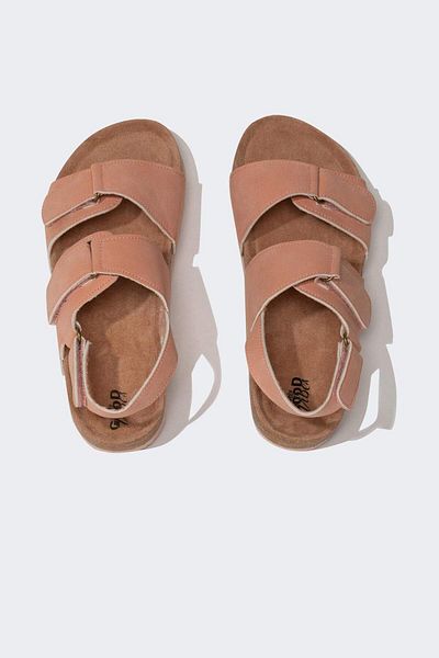 DeFacto Girl's Velcro Flat Sole Faux Leather Sandals B8777A824Sm