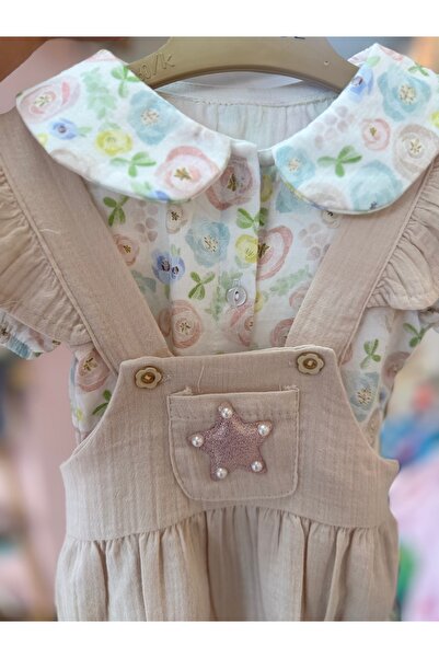 Bebezade Baby Girl Floral Muslin Shirt Romper