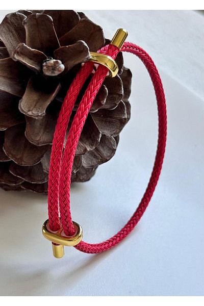 juleeco Red Gold Closure Rope Bracelet