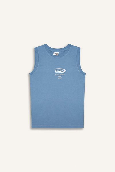 DeFacto Boy's Crew Neck Printed Singlet E0192A825Hs