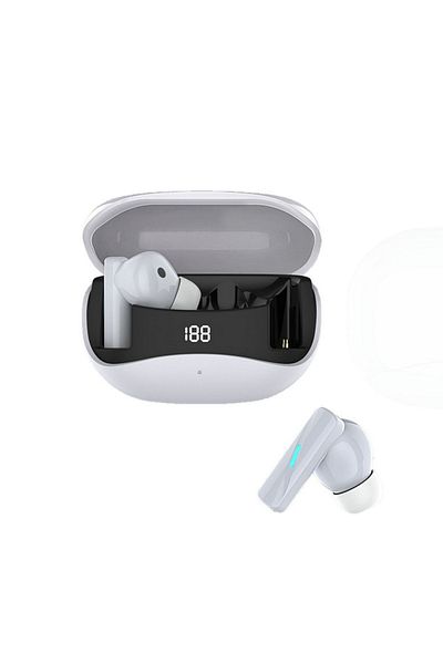 zyteq Casti wireless ZYTEQ TWS, ANC, Bluetooth 5.3, touch, microfon, afisaj digital, 30ms, albe