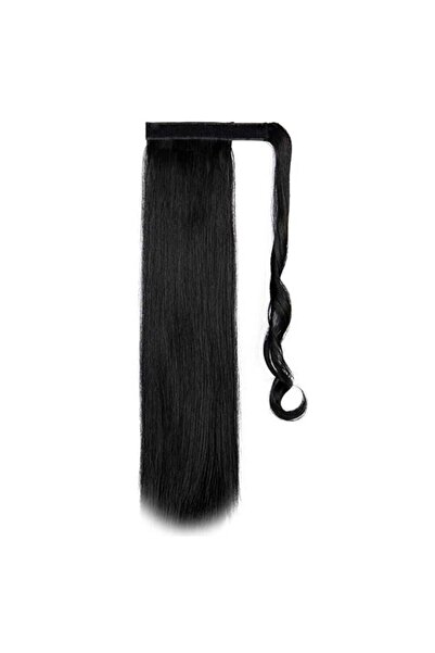 animis beauty Coada par Neagra, dreapta, cu suvita laterala si arici, 57 cm, fibra sintetica cu aspect natural