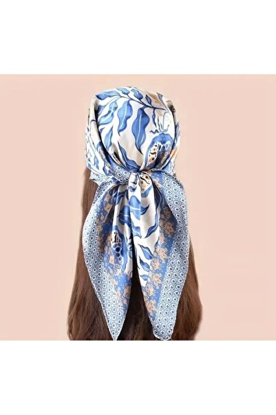 Dgt Luxury Marine, Floral Pattern Αντιηλιακή Προστασία, Αντιανεμική, Εκτύπωση Διπλής Όψης, Σάλι, Κασκόλ, Κασκόλ 70x70