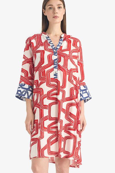 DeFacto Gemustertes Strandkleid mit normaler Passform – Fall in Love D0452AX25SM