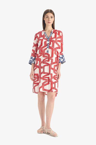 DeFacto Gemustertes Strandkleid mit normaler Passform – Fall in Love D0452AX25SM