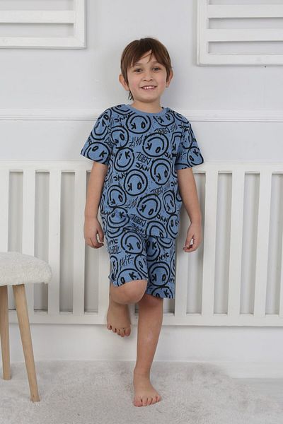 bunny hopp Set pijamale băieți cu pantaloni scurți – 100% bumbac – cu model – vară – 3-8 ani