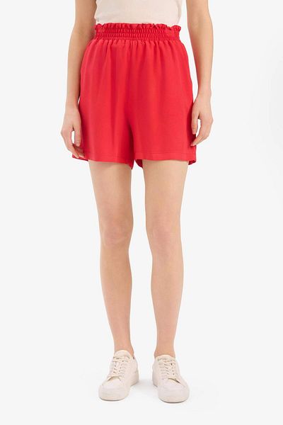 DeFacto Paperbag High Waist Wide Leg Belmando Shorts T0883Az25Sm