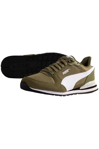 Puma St Runner V3 Mesh Jr Burnt Olive-Puma Wh
