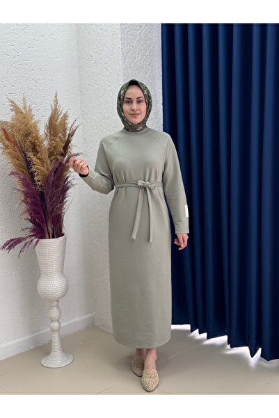 MİHRA STORE Rochie cu mâneci amine cu detaliu autocolant-EU2400 Mint