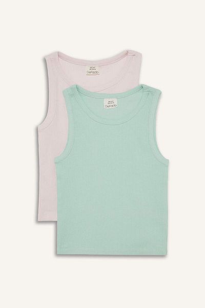 DeFacto Girl's Crew Neck 2-Piece Undershirt B6704A825Sm