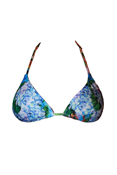 BİMAYO Kadın Mavi Desenli Bikini Üstü