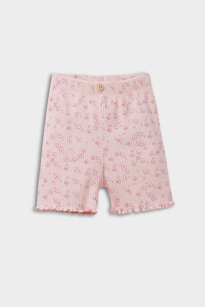 DeFacto Baby Girl Biker Floral Ribbed Camisole Shorts E8918A525Sm