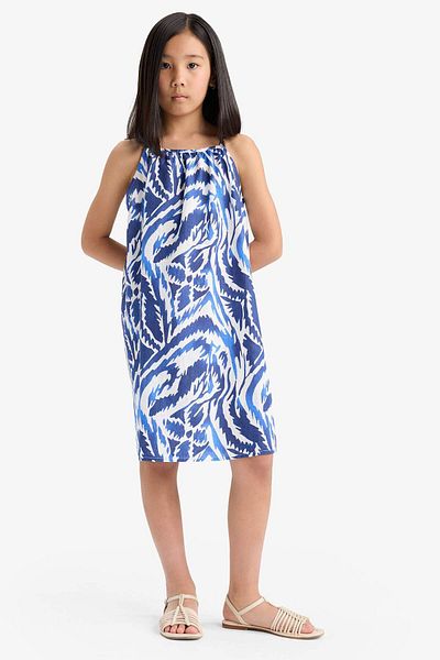DeFacto Rochie cu bretele din viscoză cu model pentru fete E7367A825SM