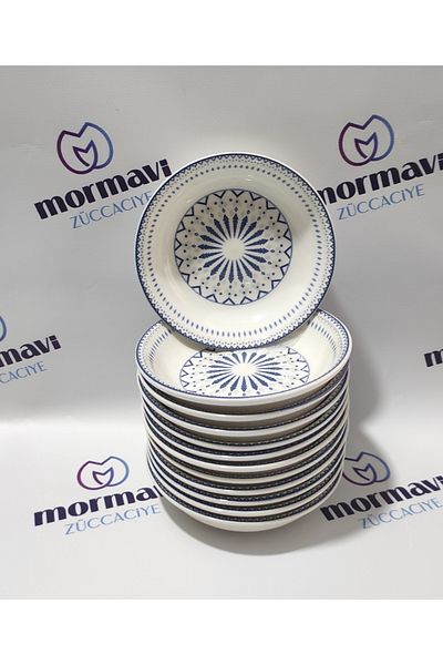 Güral Güral Porcelain Digital 12 Pieces 17 cm (Small) Pit Plate