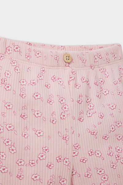 DeFacto Baby Girl Biker Floral Ribbed Camisole Shorts E8918A525Sm