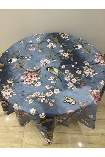 yukselhalimefrusat Astarlı muşamba masa örtüsü yuvarlak 140 cm çapında