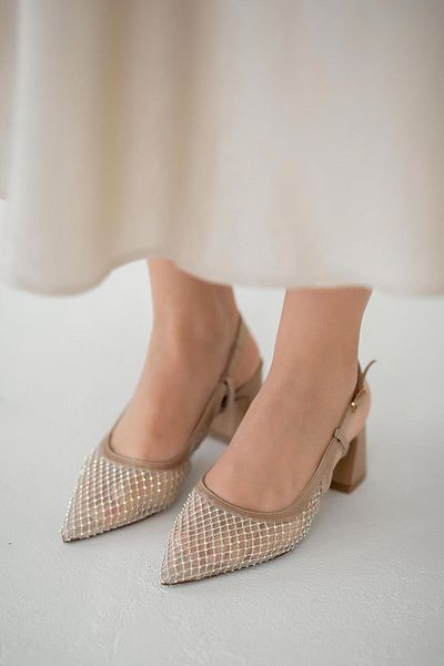 Parponi Yohan Women's Satin Heeled Evening Dress Shoes Gold