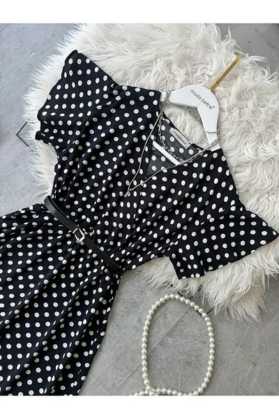 modabetce Double Breasted Collar Dress