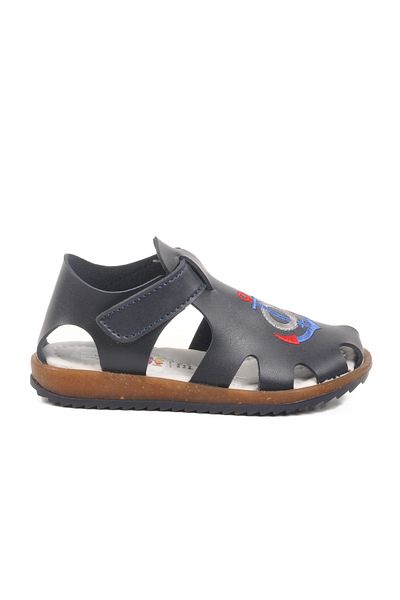 Aspor Navy Blue Velcro Boys Sandals