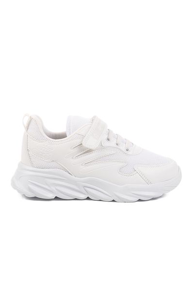 Aspor White Velcro Unisex Children's Sports Shoes