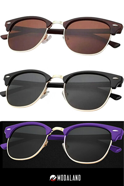 ModaLand Yeni Unisex Sezon Kadın&Erkek Güneş Gözlüğü 3'Lü Fırsat lüks Seti