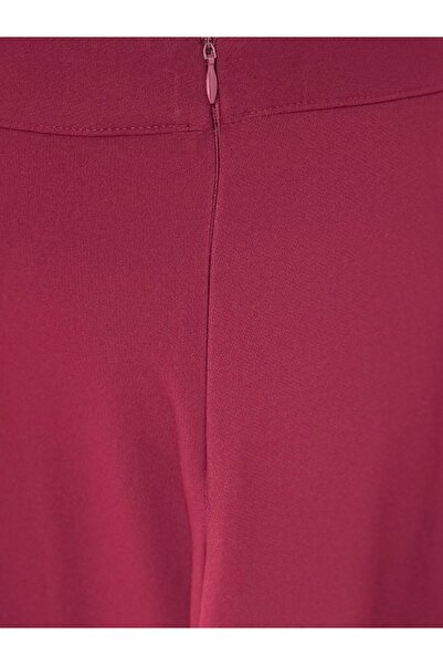 MİHRA STORE Σετ φούστα Sanyla Volanlı-NN2989 Claret Red