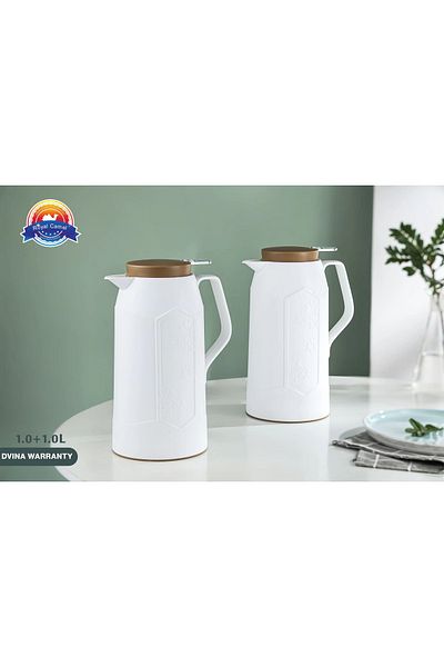 DVINA Royal Camel Autumn Thermos Set 2 Pieces 1L + 1L