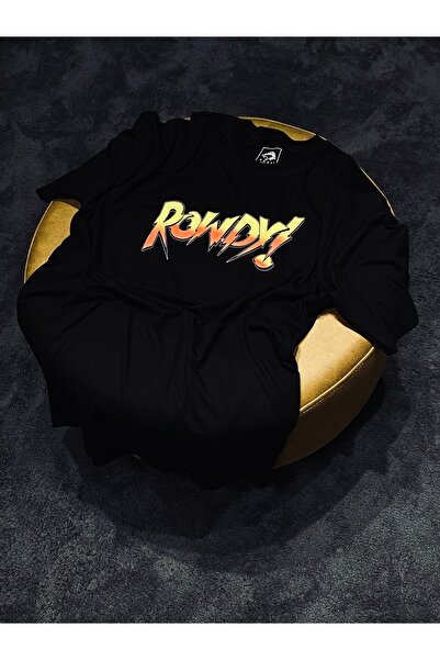 Spark Collection Ufc Ronda Rousey %100 Pamuklu Relax Kalıp Bisiklet Yaka Siya...