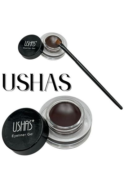 Ushas Tus de Ochi Maro USHAS cu Pensula – Eyeliner Gel Waterproof, 3.3g – Rezistent si Precizie, BaoBao