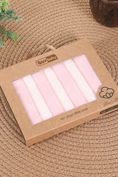 VaVbaby مجموعة من 7 مناديل مبللة لفم الأطفال – 100% قطن، وافل ناعم وعالي الام...