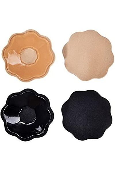 Glamroot Women's Reusable Silicone Sticker Cover Pasties Flower Shape - Stick-on Breast Petal