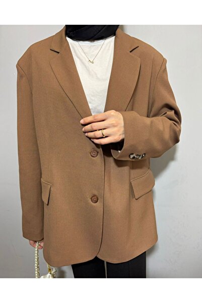 BEYBACO OVERSIZE CUT DOUBLE SLIT LINING BLAZER ΜΠΟΥΤΙ - BLAZER ΜΠΟΥΤΙ - OVERSIZE ΜΠΟΥΤΙ