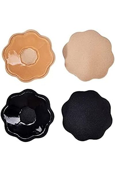 Glamroot Women's Reusable Silicone Sticker Cover Pasties Flower Shape - Stick-on Breast Petal