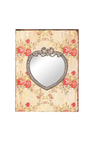 Clayre & Eef Oglindă de perete Shabby Chic 23 cm x 2 cm x 30 cm