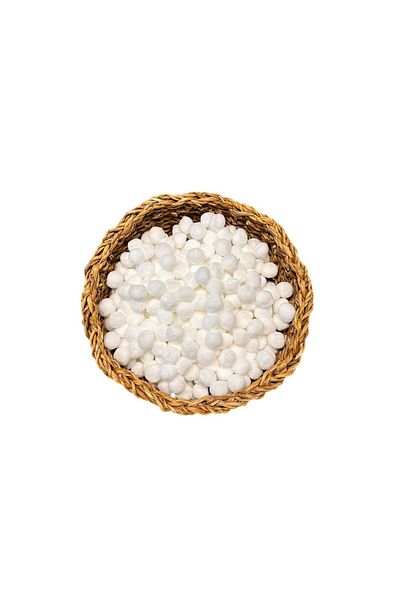 Yumuşakkeçe White Plush Pompom 2.5 cm – Pack of 100 |   Ideal for Handwork with Its Soft and Plump Structure