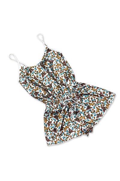 Intisimo Women's Pajamas, Satin, 2 Pieces, Butterfly, Multicolor