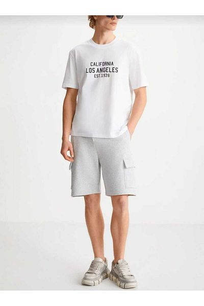 FULL TOLERANCE Men's Cargo Pocket Comfort Fit Karmelange Shorts with Elastic Waist