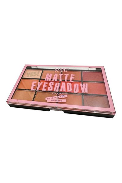 Ushas Paleta farduri Ushas Matte Eyeshadow 12 culori – 10cm, 6.9g, nuante mate compacte, BaoBao