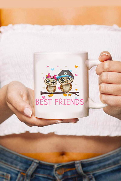 RETROGO Best Friends Baykuş Arkadaşa Hediye Kupa