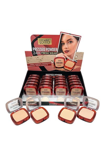 Ushas Pudră Compactă USHAS Pressed Powder 24H Fresh Wear – Ten impecabil întreaga zi