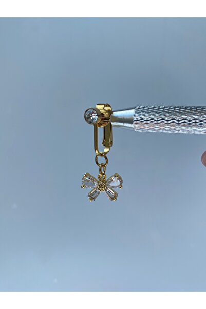 kurukafagift Çelik Göbek Piercing Mıknatıslı Deliksiz Kullanım Sıkıştırmalı Fiyonk Model