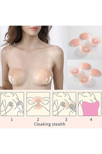 Glamroot Women's Reusable Adhesive Stick-on Bra Pad Petals Cover/Stickers/Pasties With Travel