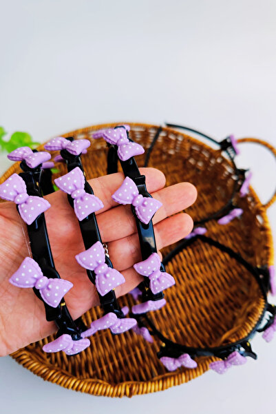 Nisankids Mor Fiyonk Figürlü Mandallı Taç Kıskaçlı Taç 1 Adet