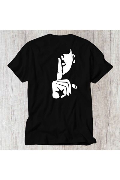 Pisa Art Обикновена тениска с щампа Silence Back унисекс