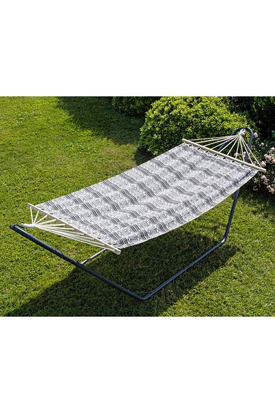 Bizzotto Suspendable Textile Hammock, Black and White, 200 cm x 100 cm
