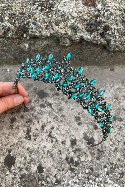 Hobigram Clara Green Bridal Henna Crown Special Occasion Accessory Women's Crown Hair Accessory – Bridal Accessory, Stylish Design